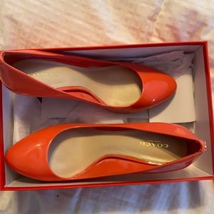 Coach 8.5  heels. Low heel peach /pink color